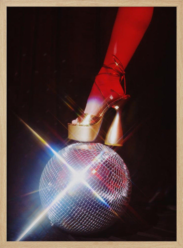 Plakat - Groovy Shoe and Disco Ball - Admen.dk