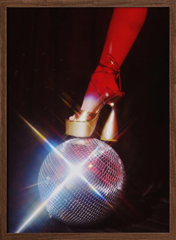 Plakat - Groovy Shoe and Disco Ball - Admen.dk