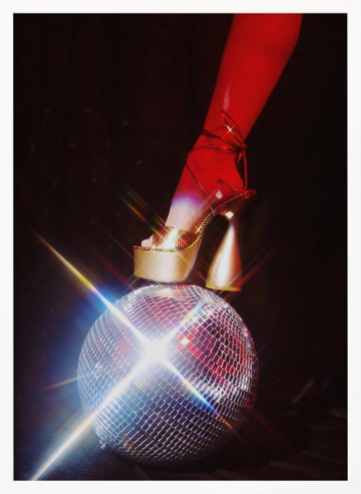 Plakat - Groovy Shoe and Disco Ball - Admen.dk