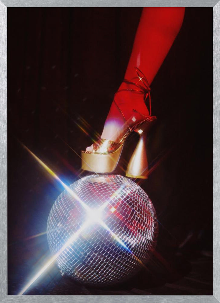 Plakat - Groovy Shoe and Disco Ball - Admen.dk