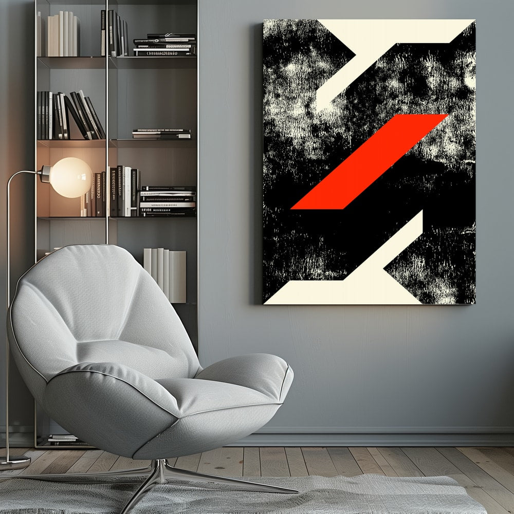 Canvas - Bold Red Geometric