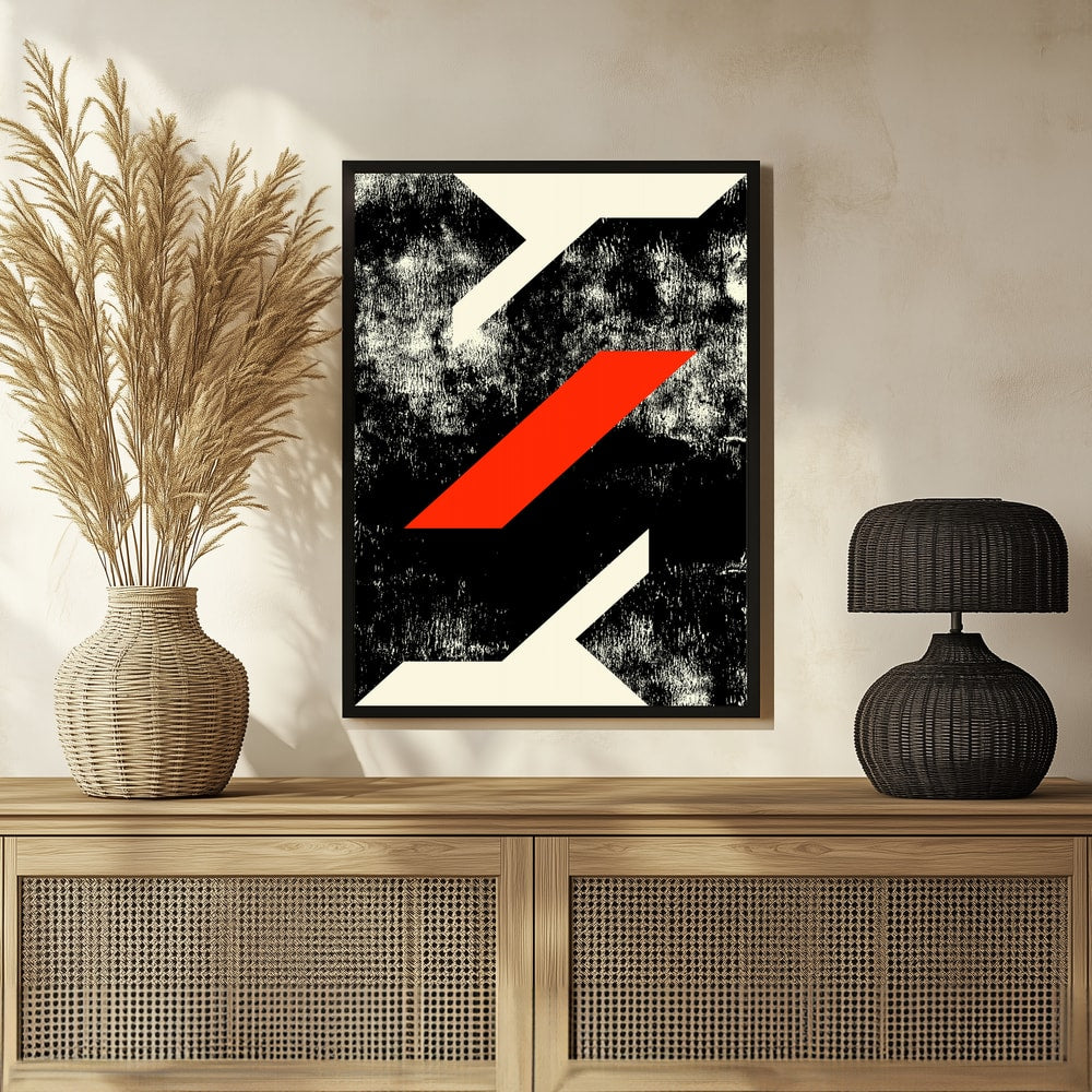 Plakat - Bold Red Geometric