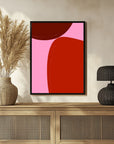 Plakat - Curved Red Shapes