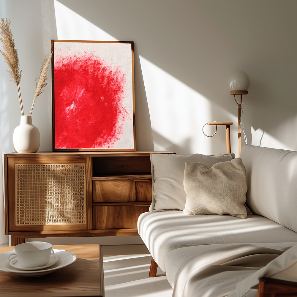 Plakat - Vibrant Red Texture