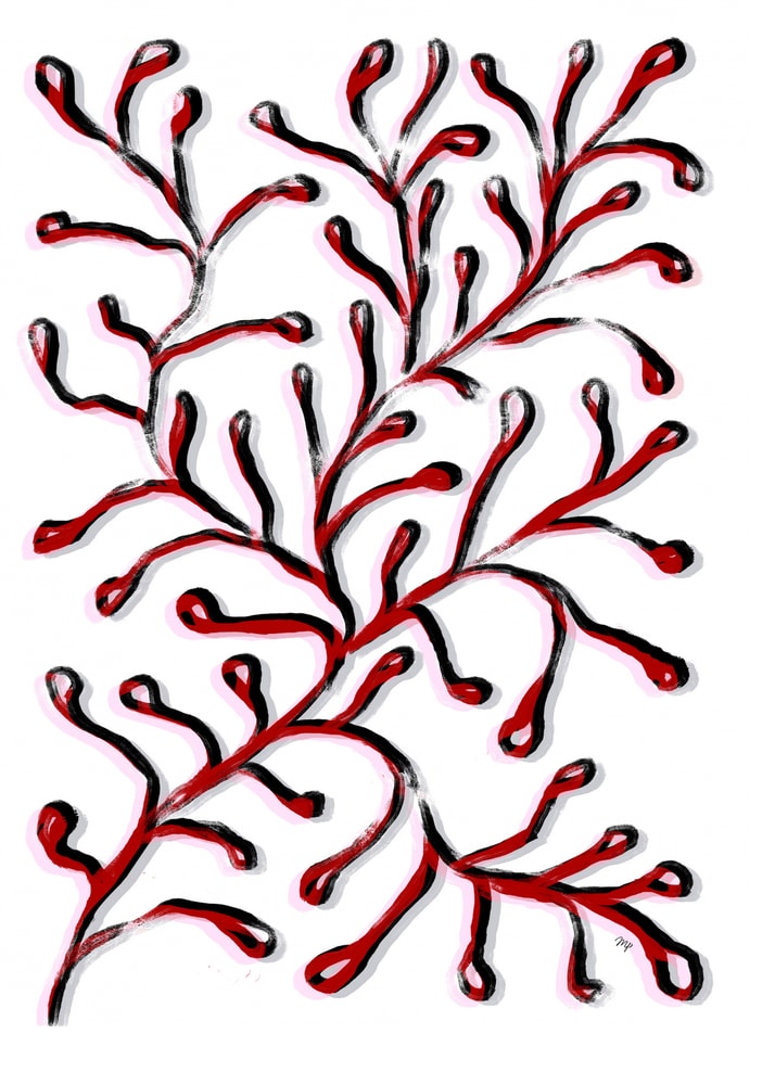 Plakat - Stylized Red Coral