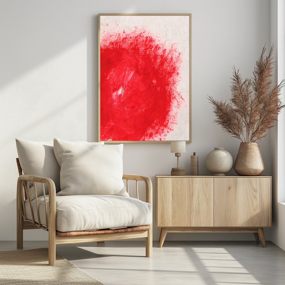 Plakat - Vibrant Red Texture