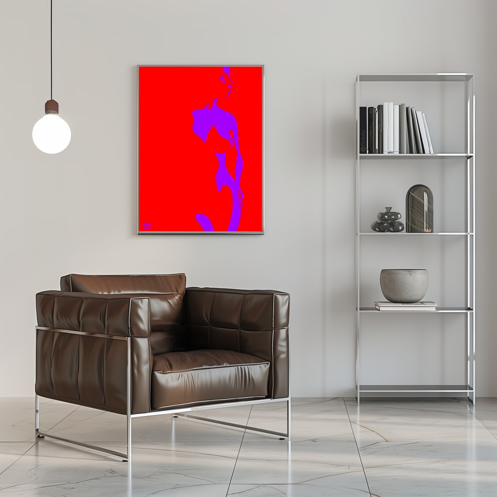 Plakat - Vibrant Purple Woman Profile