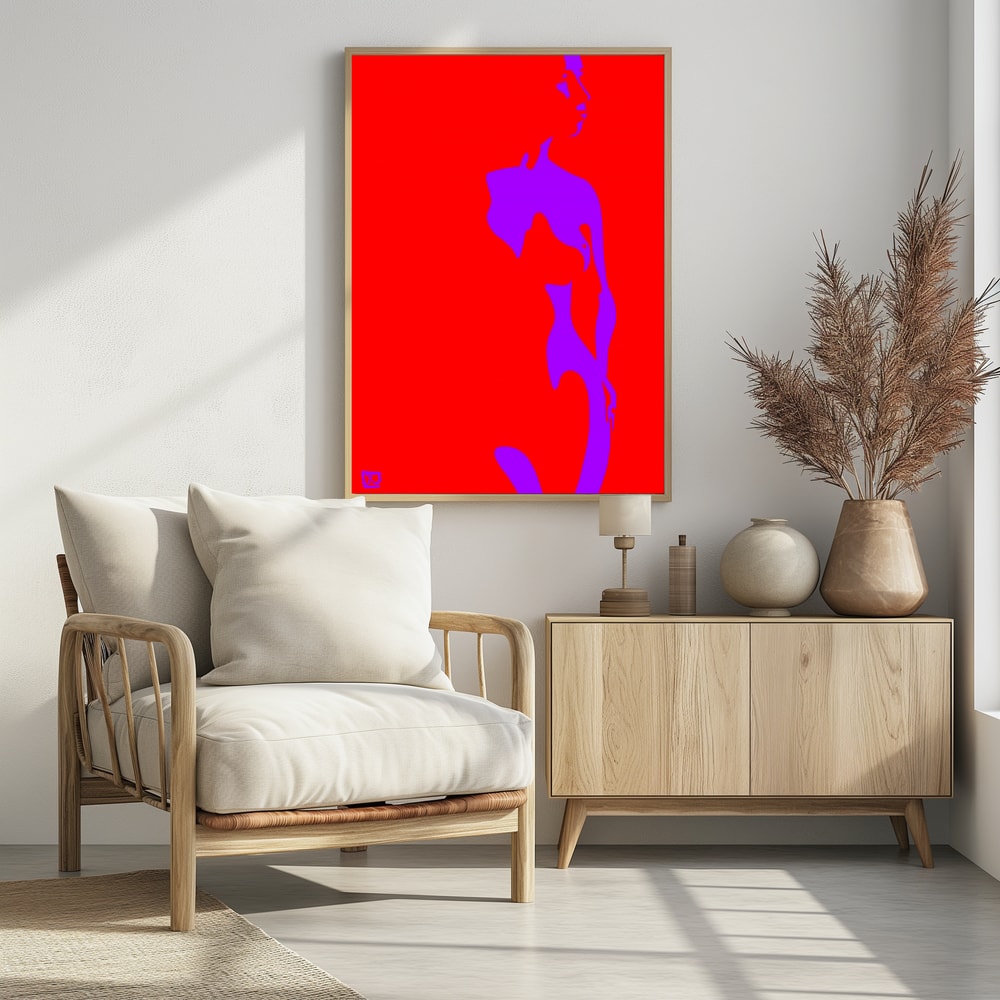Plakat - Vibrant Purple Woman Profile