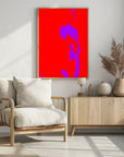 Plakat - Vibrant Purple Woman Profile