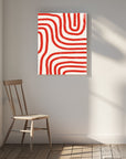 Canvas - Red Modern Lines