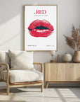 Plakat - Vintage Red Lips Graphic