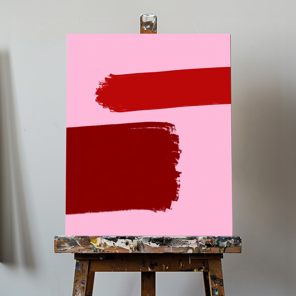Canvas - Crimson Strokes