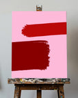 Canvas - Crimson Strokes
