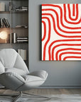 Canvas - Red Modern Lines