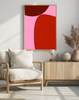 Plakat - Curved Red Shapes