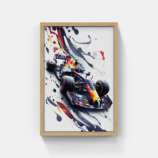 Plakat - Formel 1 Flammer watercolor