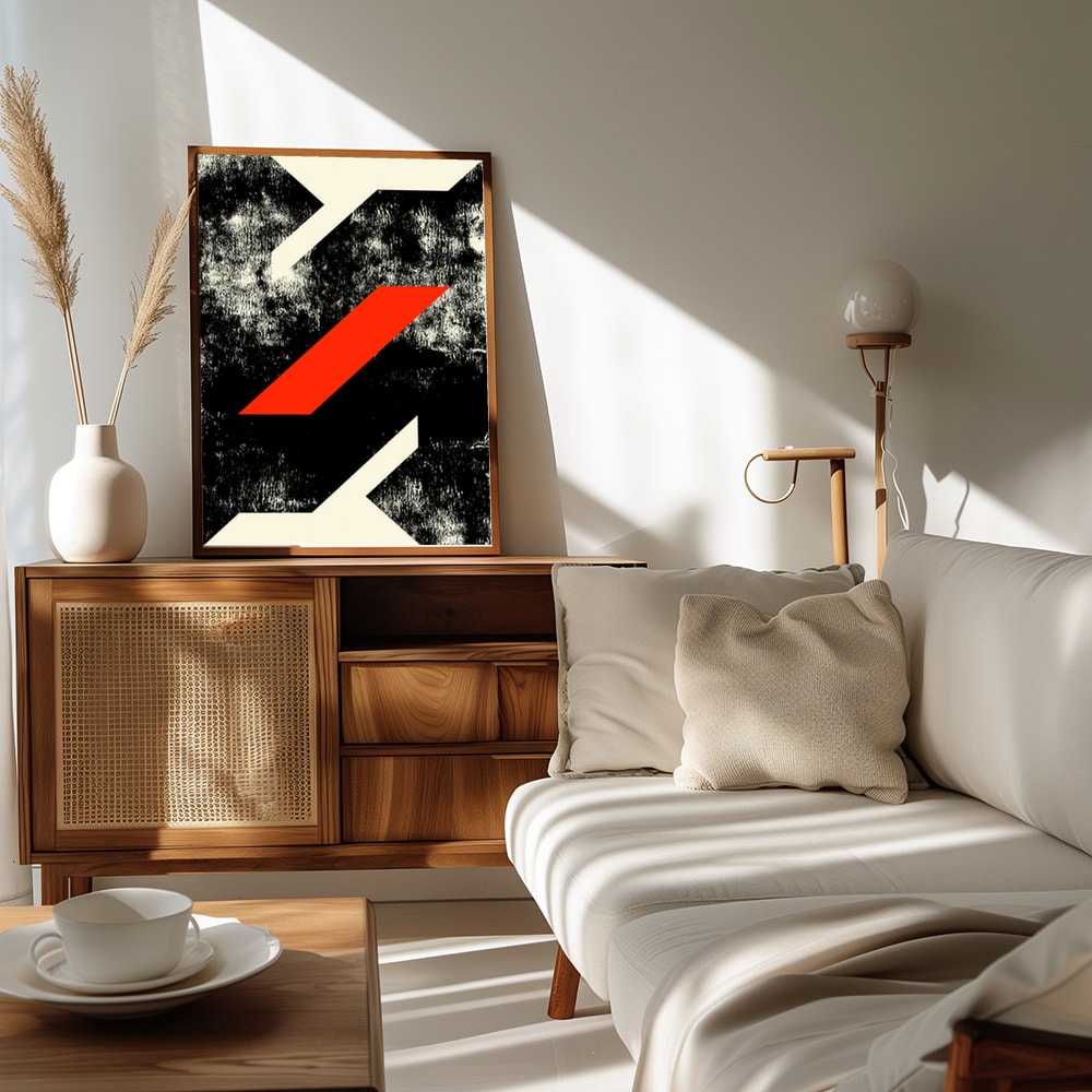 Plakat - Bold Red Geometric