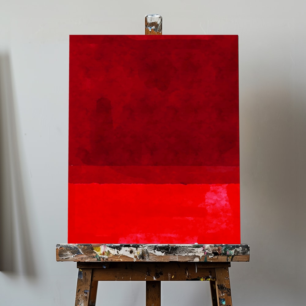Canvas - Deep Red Abstraction