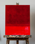 Canvas - Deep Red Abstraction