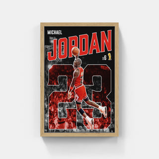 Plakat - Michael Jordan i flyvende fart