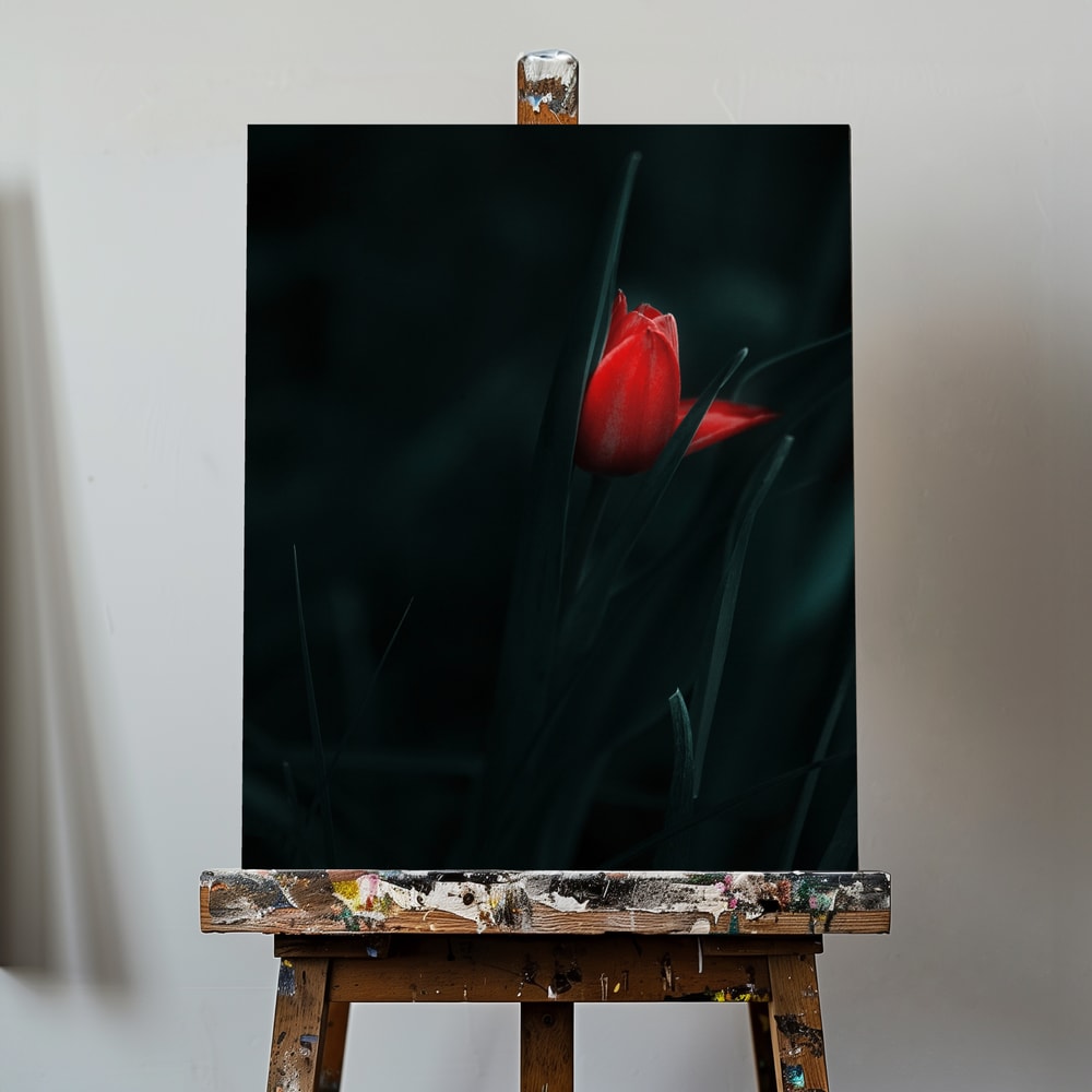 Canvas - Elegant Red Tulip