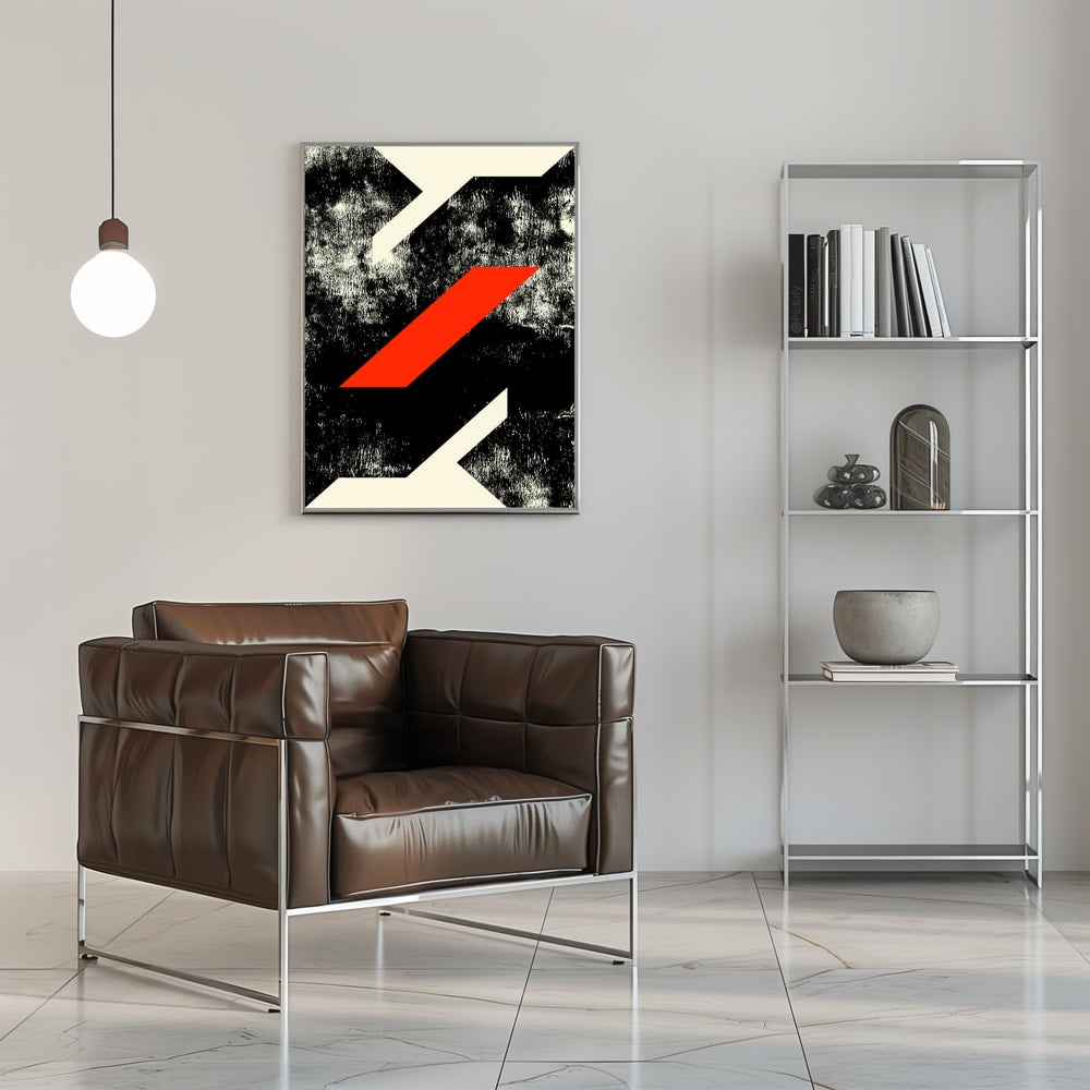 Plakat - Bold Red Geometric