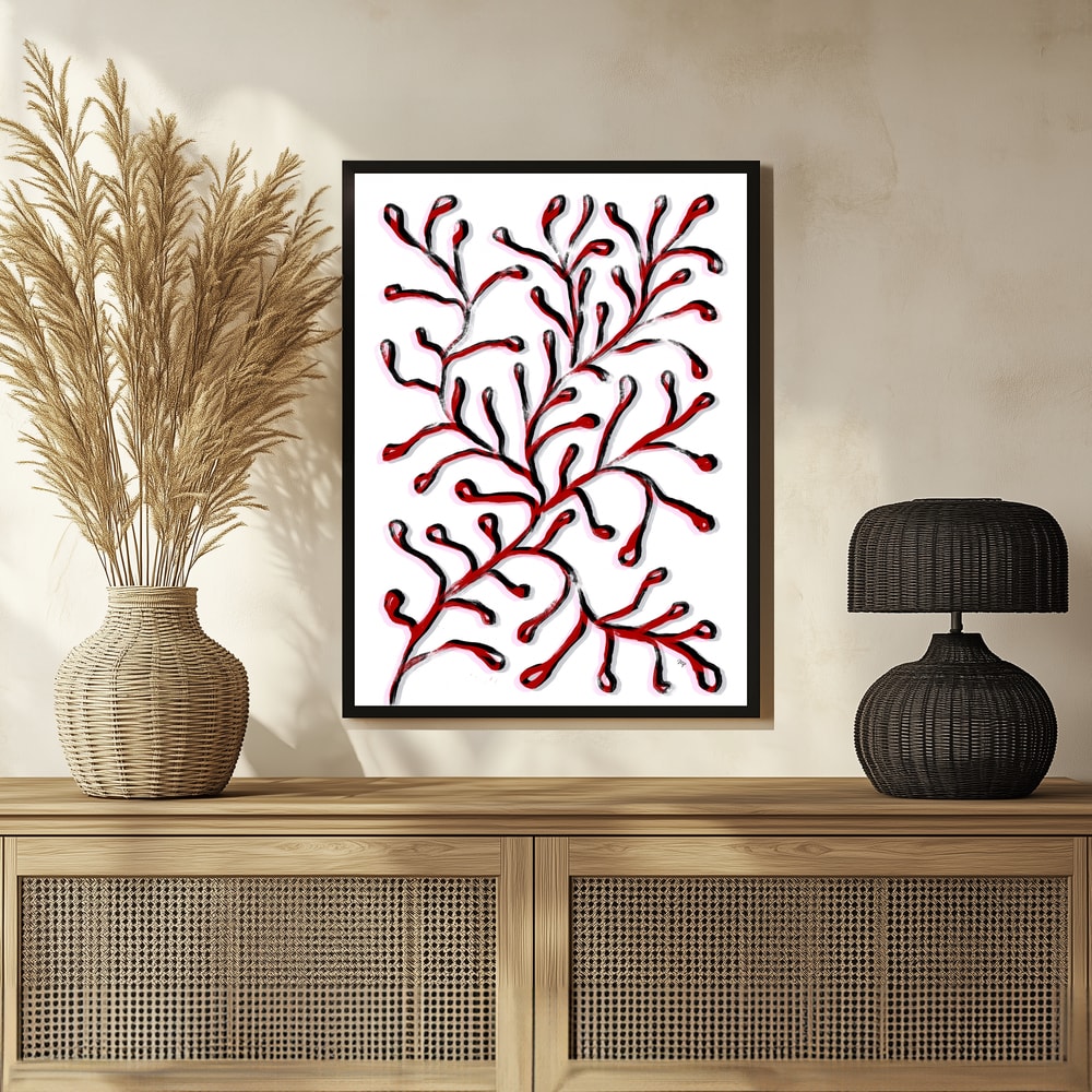Plakat - Stylized Red Coral