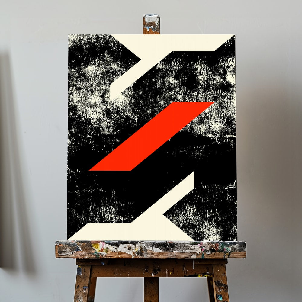 Canvas - Bold Red Geometric