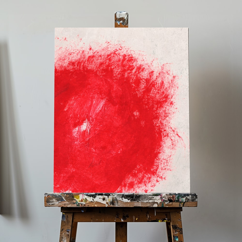 Canvas - Vibrant Red Texture