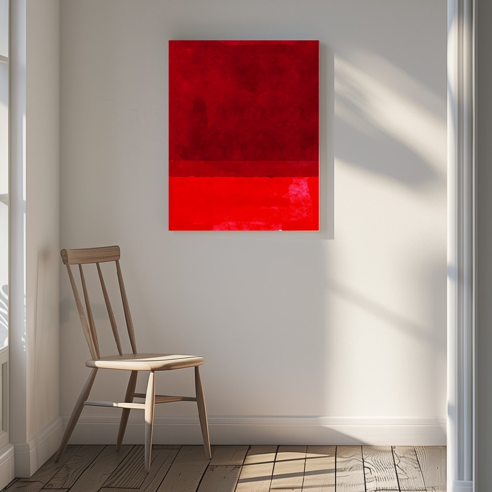 Canvas - Deep Red Abstraction