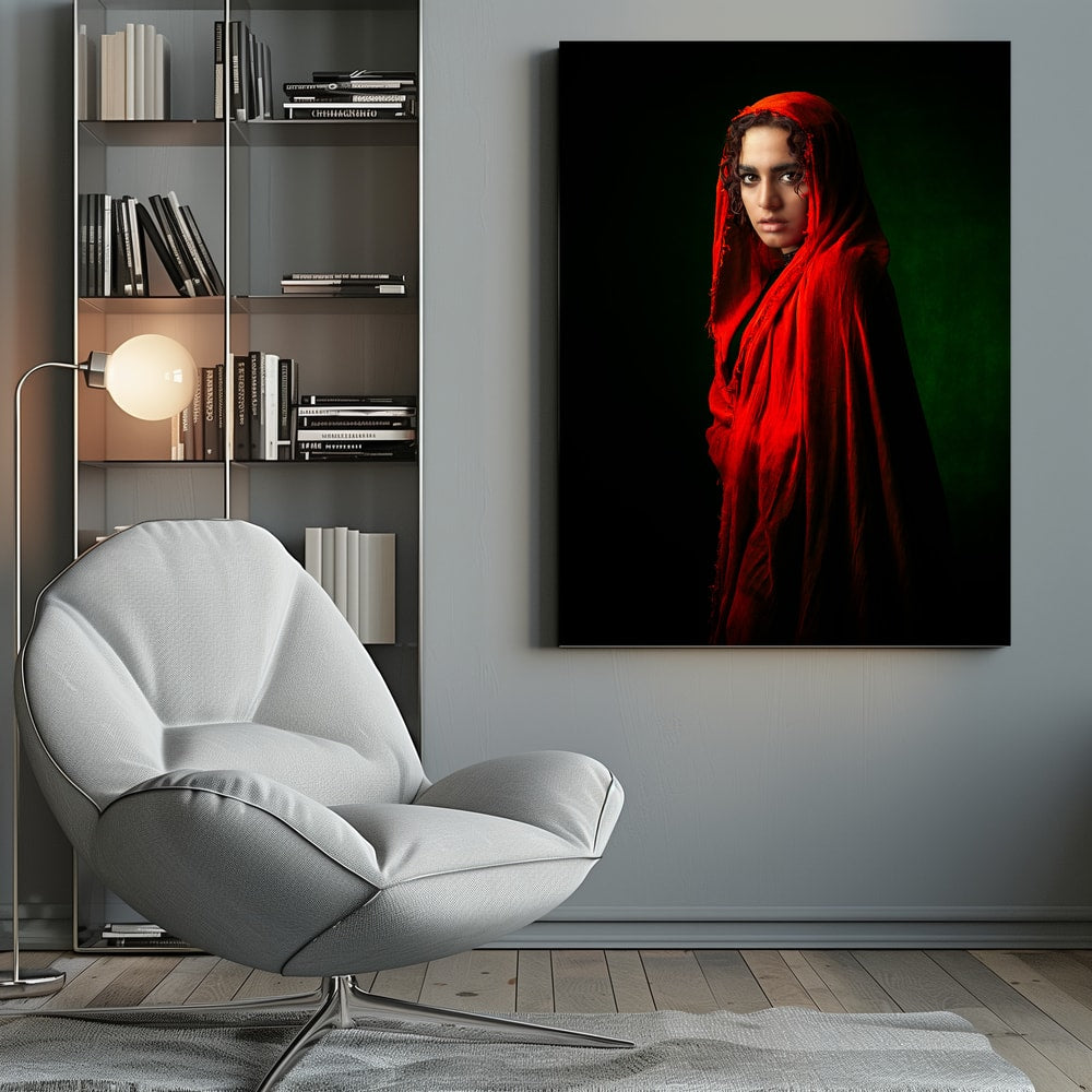 Canvas - Woman in Red Hood