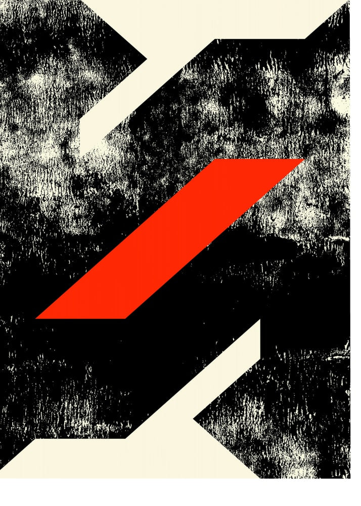 Plakat - Bold Red Geometric
