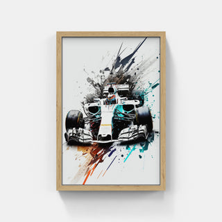 Plakat - Formel 1 Hvid watercolor