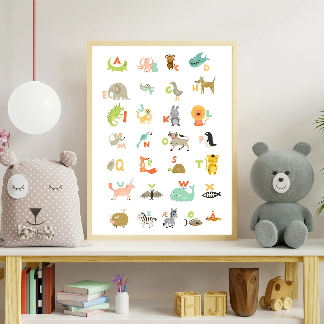 Plakat - Abc i farver - Admen.dk