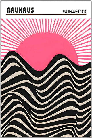 Plakat - Bauhaus pink kunst