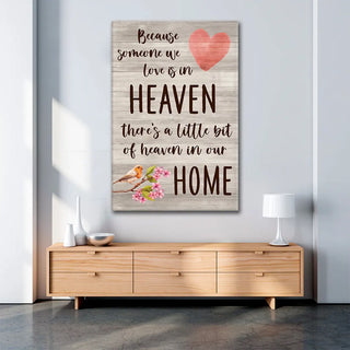 Plakat - Because someone we love is in heaven citat - admen.dk