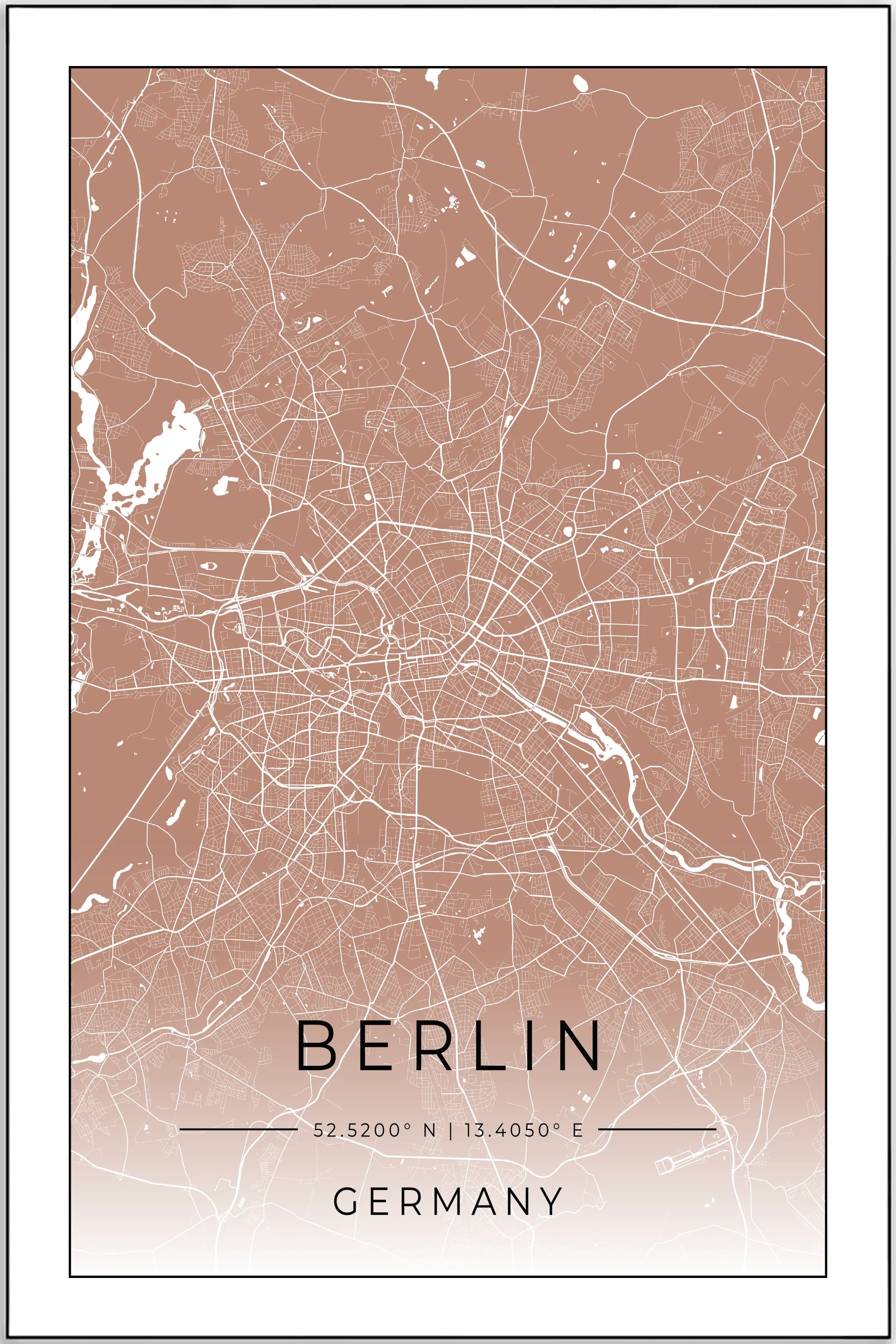 Poster - Berlin map – Admen.dk
