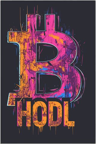 Plakat - Bitcoin grafisk kunst