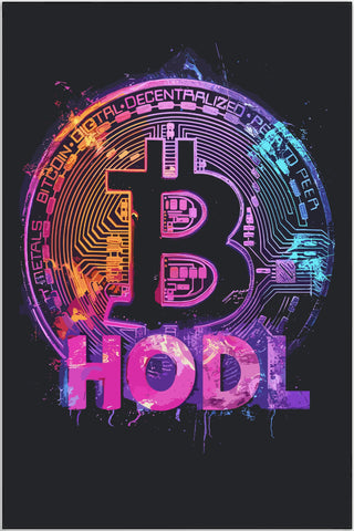 Plakat - Bitcoin digital kunst