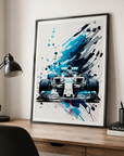 Poster - Formula 1 Blue watercolor