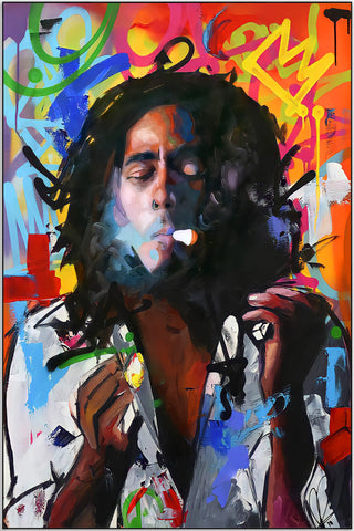 Canvas - Bob Marley grafisk kunst - admen.dk