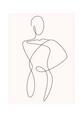 Plakat - Body shape line kunst - admen.dk