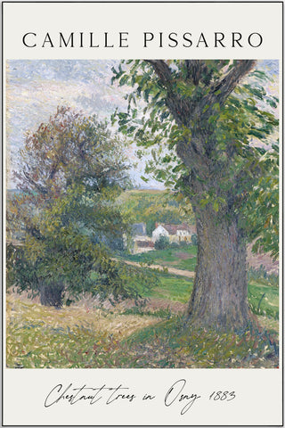 Plakat - Camille Pissarro - Chestnut trees in Osny
