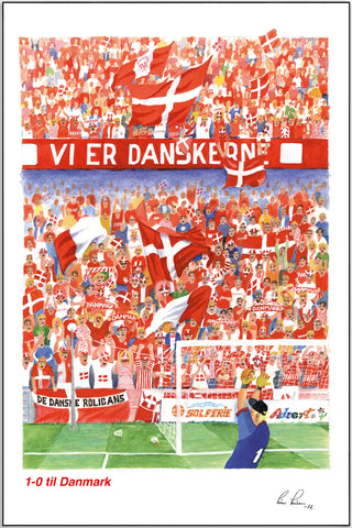 Plakat - Danmark 1-0 - admen.dk