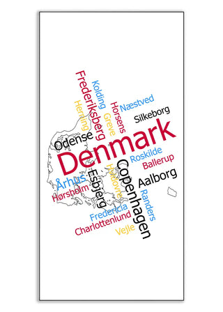 Akustik - Danmarkskort med byer