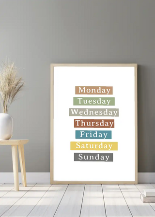 Plakat - Days of week