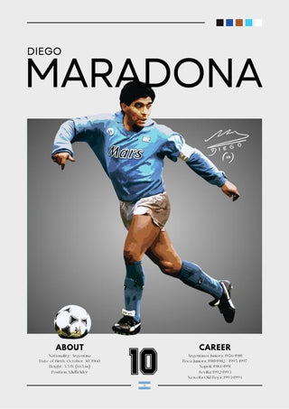 Plakat - Diego Maradona Napoli look