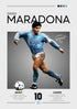 Plakat - Diego Maradona Napoli look - admen.dk