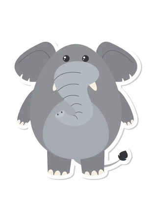 Klistermærker - Elefant - figurskåret