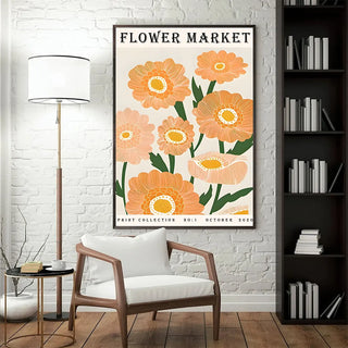 Plakat - Efterårskunst - Flower market - admen.dk